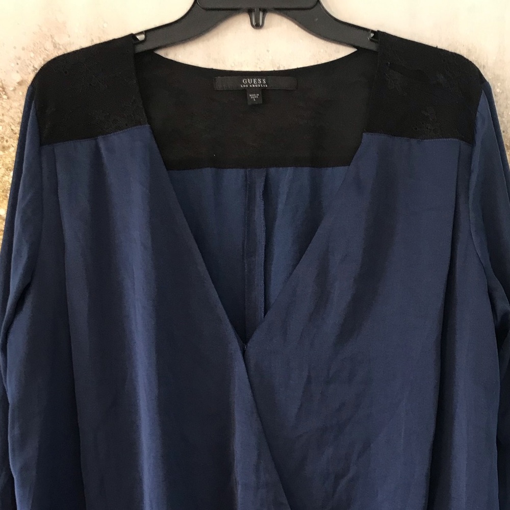Guess Wrap Front Blouse (NWOT) - Picture 2 of 11